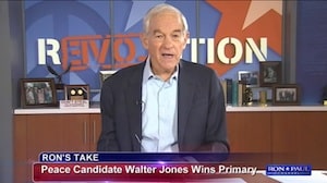 Ron Paul: Victory For Peace Candidate Walter Jones is Great News