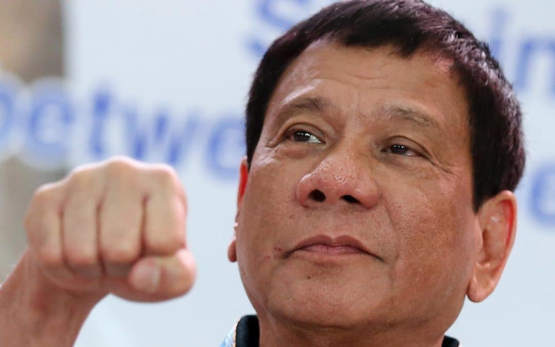 Philippines President Rodrigo Duterte Throws Rocks at US Glass House