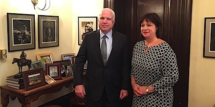 Ukraine’s American Finance Minister Asks John McCain for Weapons