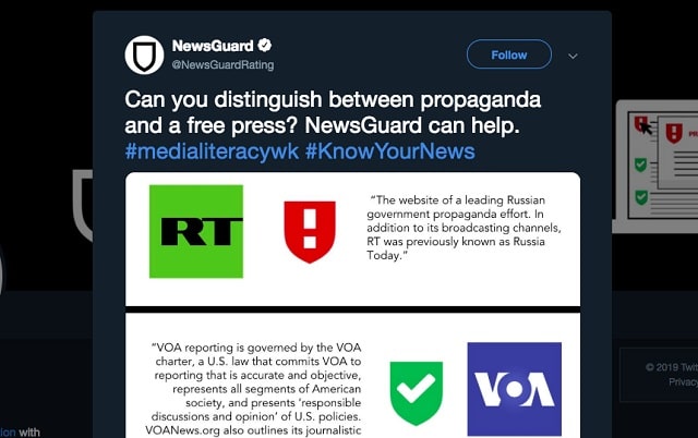 NewsGuard: A Neoconservative Contrivance Which Promotes an Establishment View